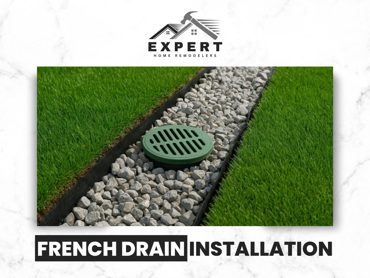 French drain installation In Dallas by Expert Home Remodelers